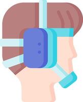 A person with a headband on their head vector