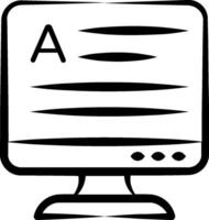 A computer monitor with the letter a on it vector
