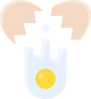 An egg is being broken by two hands vector