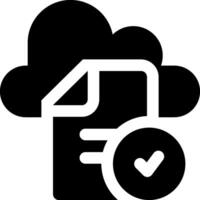 Cloud computing icon with a check mark vector
