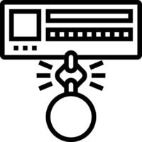 A black and white image of a computer monitor vector