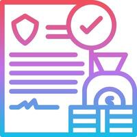 A document with a check and a coin vector