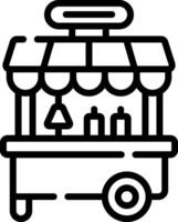 A food cart icon on a white background vector