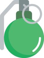 A green bomb with a key on it vector