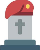 A red hat with a cross on it vector
