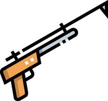 A cartoon gun with a long barrel and a long handle vector