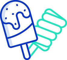 Ice cream icon with a stick and a cone vector
