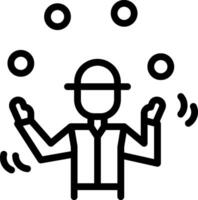 A man juggling balls in a circle vector