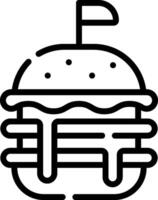 A hamburger icon on a white background vector