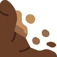 A brown and white image of a pile of dirt vector
