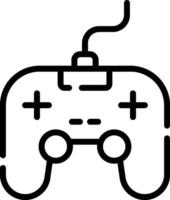 A black and white outline of a game controller vector