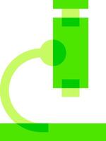 A green microscope with a green light vector