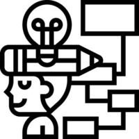 A black and white image of a man with a light bulb on his head vector