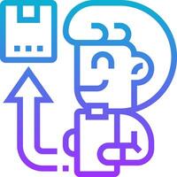 A man holding a floppy disk and an arrow pointing up vector