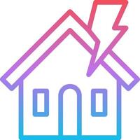 A house with lightning bolt on it vector