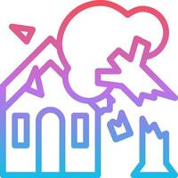 A house with a cloud and a cloud coming down vector