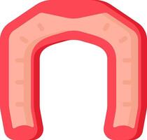 A tooth with a red tongue on it vector