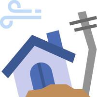A house with a power pole and a tree vector