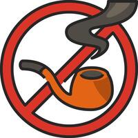 No smoking sign with a pipe and a cigarette vector