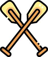 Two crossed oars icon vector