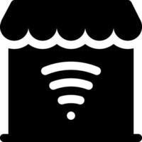 A wifi icon on a black background vector