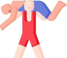 A man is lifting another man on his shoulders vector