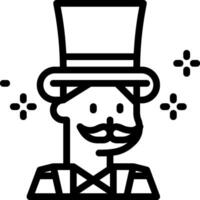 A man in a top hat and mustache vector