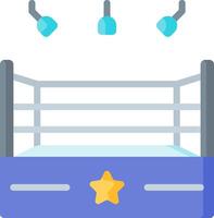 An illustration of a boxing ring with a star vector