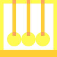 A yellow square with three yellow balls in it vector
