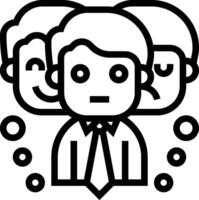 A black and white image of a man with a tie vector