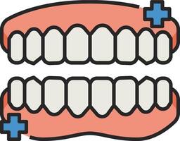 A tooth with a cross on it and a tooth with a cross on it vector