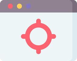 A red icon with a compass on a white background vector