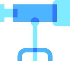 A blue and white camera on a stand vector