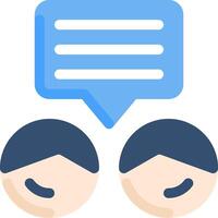 Two people are talking to each other in a chat bubble vector