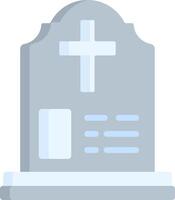 A grave marker with a cross on it vector