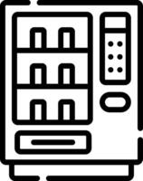 A black and white image of a vending machine vector
