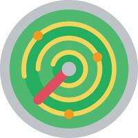 A green circular button with a red arrow vector