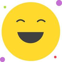 A smiley face with colorful dots on it vector
