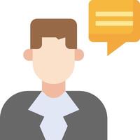 Man with speech bubble vector