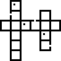 Crossword puzzle with squares and squares vector