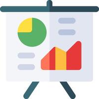 A presentation board with graphs and charts vector