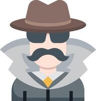 A man with a mustache and hat vector