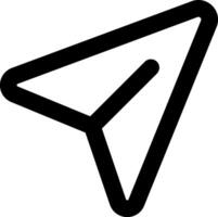 A black and white image of a paper airplane vector