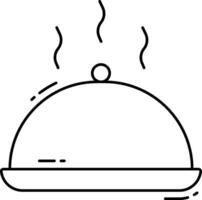 A cloche with a hot plate on top of it vector