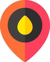 A map marker with an egg in it vector