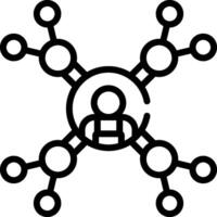A black and white image of a network icon vector