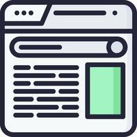 Web page icon, website icon, web page icon, web page icon, web page icon, vector