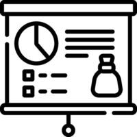 A presentation board with a clock and a bottle vector