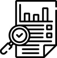 A magnifying glass and paper with a check mark vector