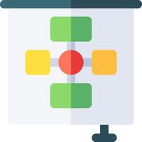 A white board with a red dot on it vector